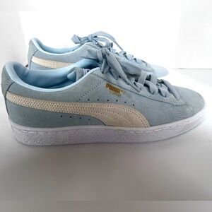 Puma Suede Sneakers - Sky Blue and Cream